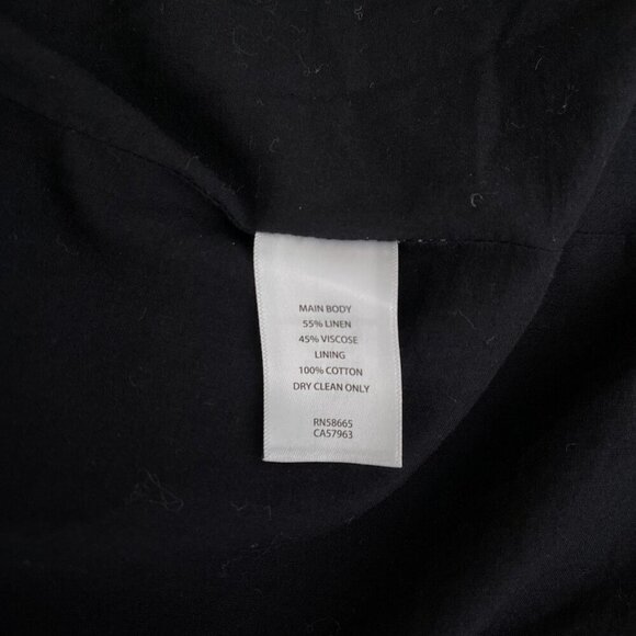 Treasure & Bond Single Breasted Blazer Jacket Black Linen Blend Oversized Size S - Picture 7 of 16